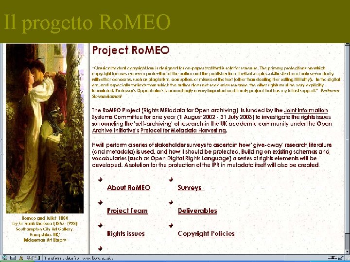 Il progetto Ro. MEO 