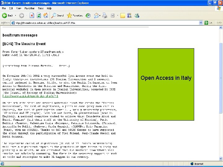 Open Access in Italy 