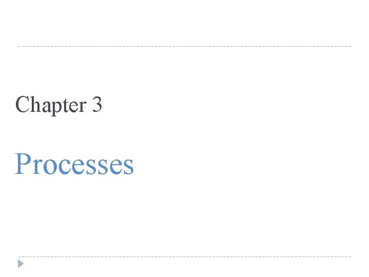 Chapter 3 Processes 