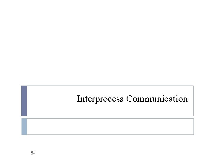 Interprocess Communication 54 