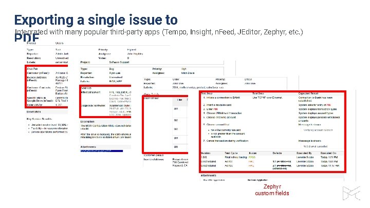 Exporting a single issue to Integrated with many popular third-party apps (Tempo, Insight, n.
