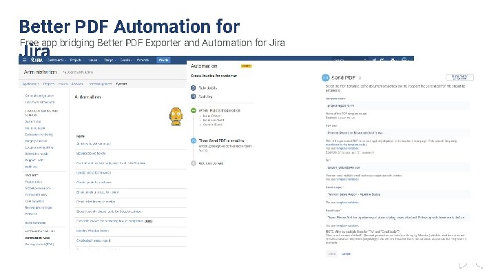 Better PDF Automation for Free app bridging Better PDF Exporter and Automation for Jira