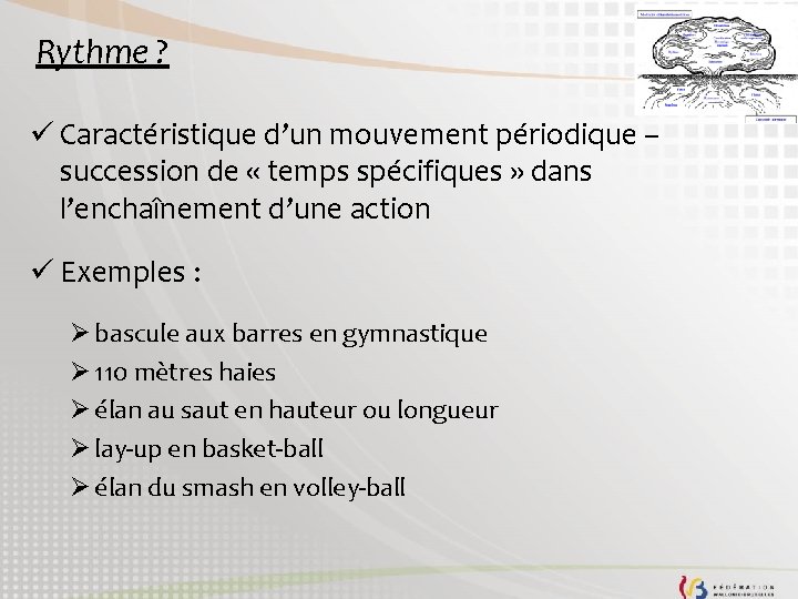 Rythme ? ü Caractéristique d’un mouvement périodique – succession de « temps spécifiques »