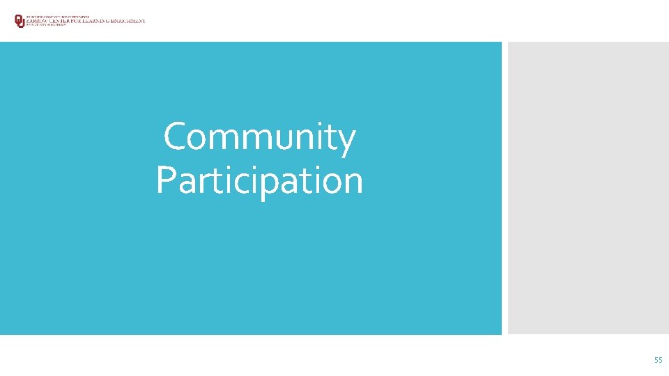Community Participation 55 