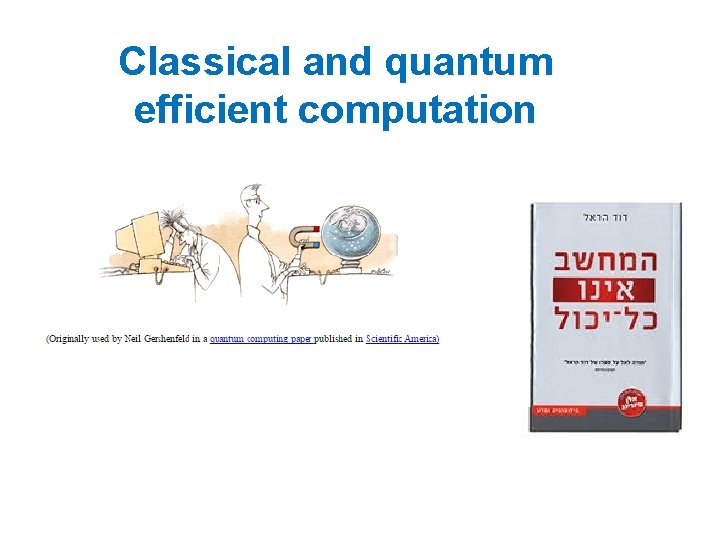 Classical and quantum efficient computation 