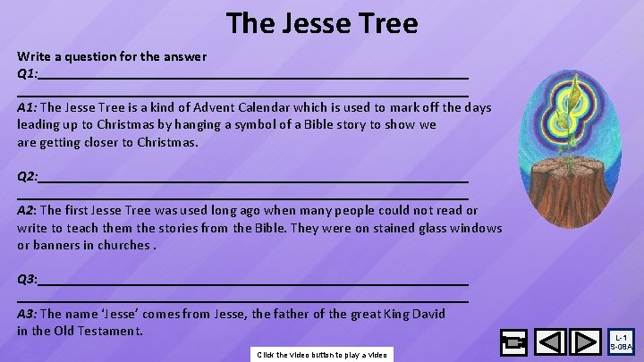 The Jesse Tree Write a question for the answer Q 1: A 1: The