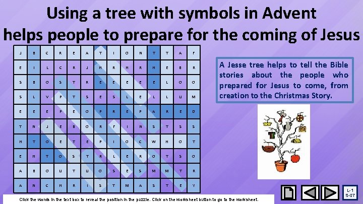 Using a tree with symbols in Advent helps people to prepare for the coming