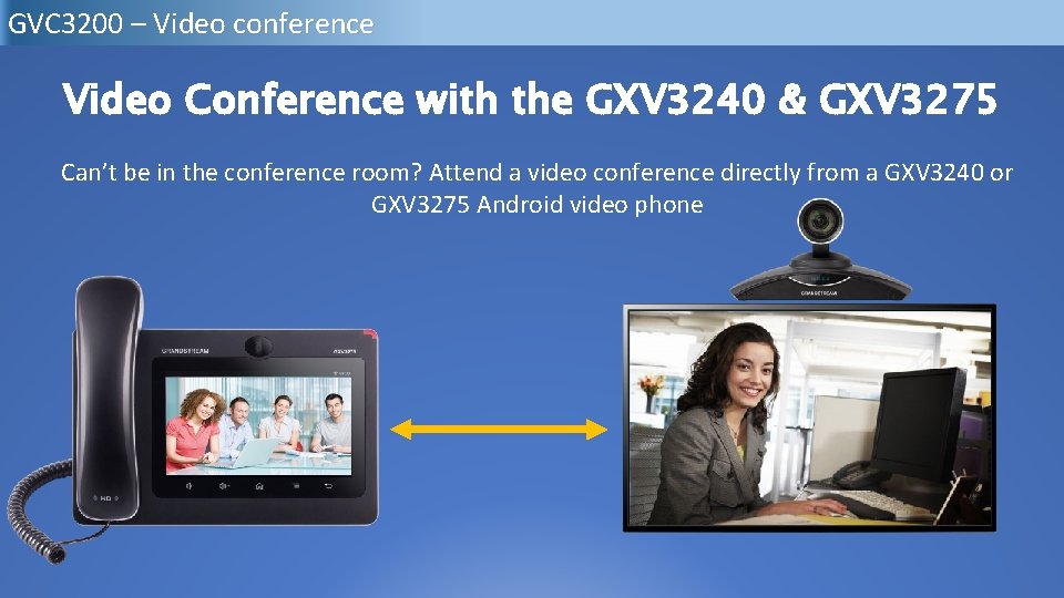 GVC 3200 – Video conference Video Conference with the GXV 3240 & GXV 3275