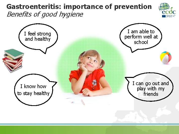 Gastroenteritis: importance of prevention Benefits of good hygiene I feel strong and healthy I