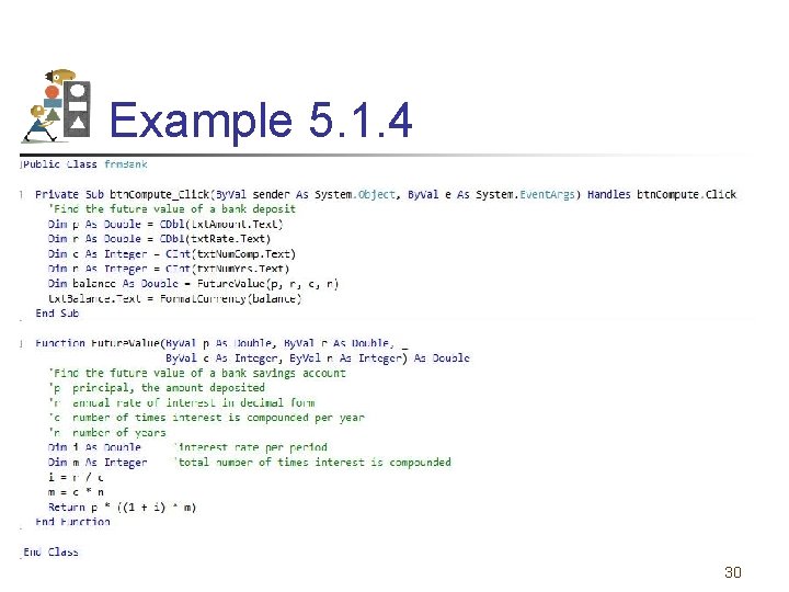 Example 5. 1. 4 30 