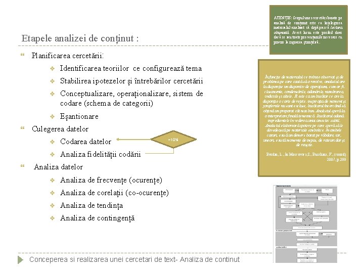 ATENȚIE: Scopul unei cercetări bazate pe analiză de conținut este ca înțelegerea materialul analizat