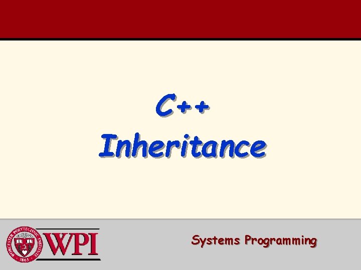 C++ Inheritance Systems Programming 