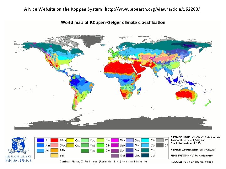 A Nice Website on the Köppen System: http: //www. eoearth. org/view/article/162263/ 