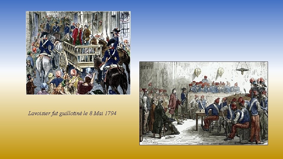 Lavoisier fut guillotiné le 8 Mai 1794 Lavoisier fut guillotiné le 8 Mai 1794
