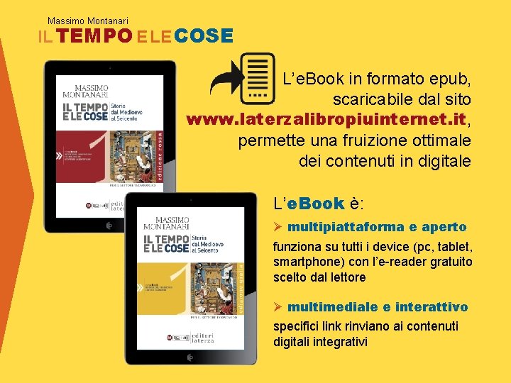 Massimo Montanari IL TEMPO E LE COSE L’e. Book in formato epub, scaricabile dal