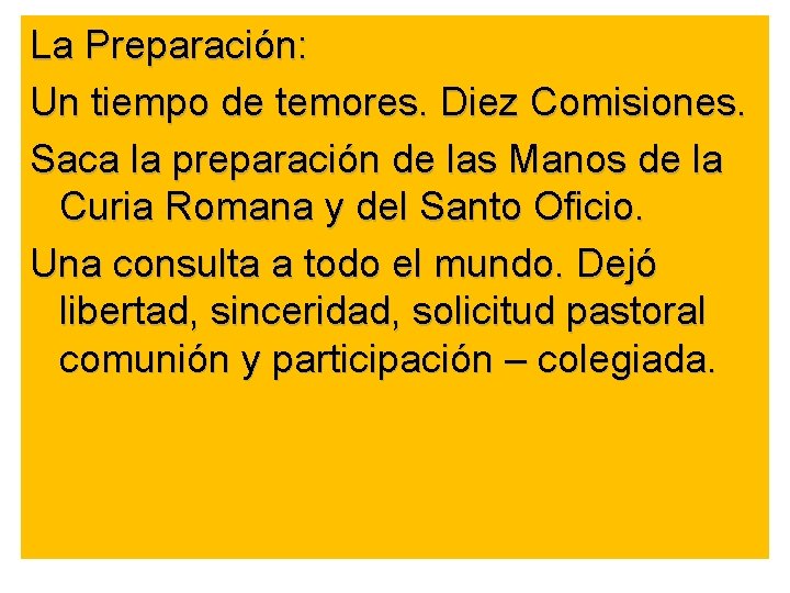 La Preparación: Un tiempo de temores. Diez Comisiones. Saca la preparación de las Manos