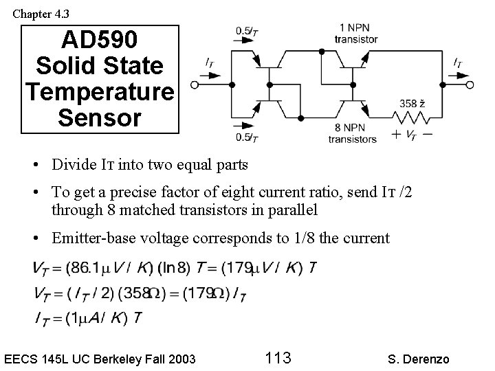 Chapter 4. 3 AD 590 Solid State Temperature Sensor • Divide IT into two