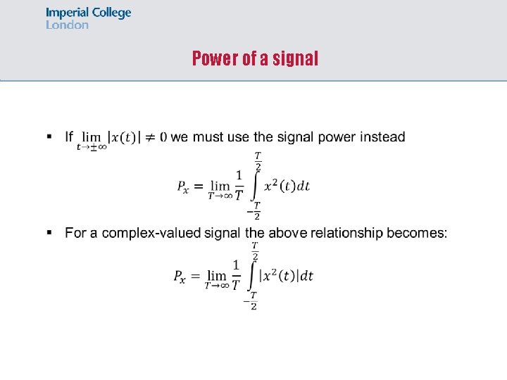 Power of a signal 