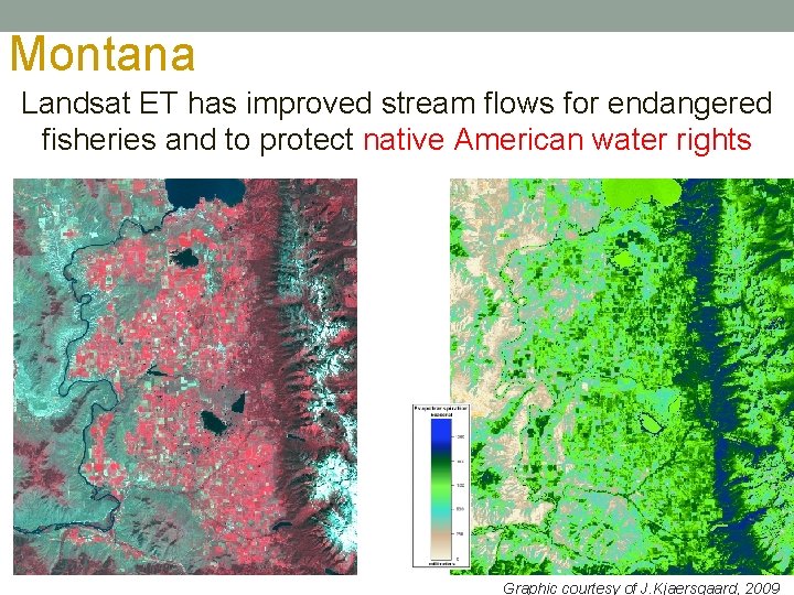 Montana Landsat ET has improved stream flows for endangered fisheries and to protect native
