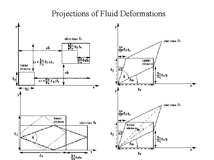 Projections of Fluid Deformations Projections of Fluid Deformations