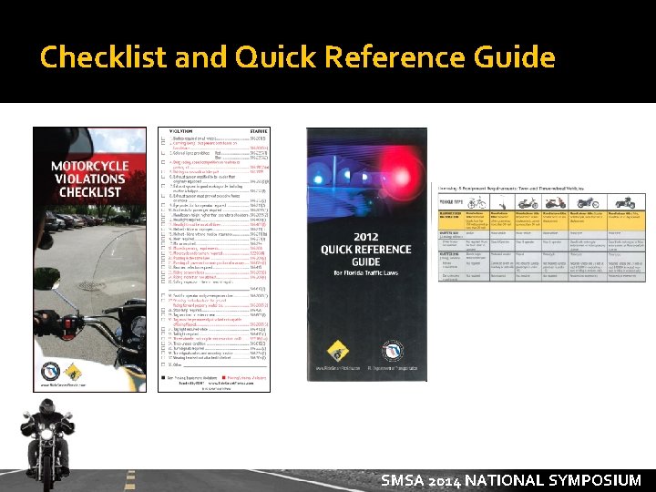 Checklist and Quick Reference Guide SMSA 2014 NATIONAL SYMPOSIUM 