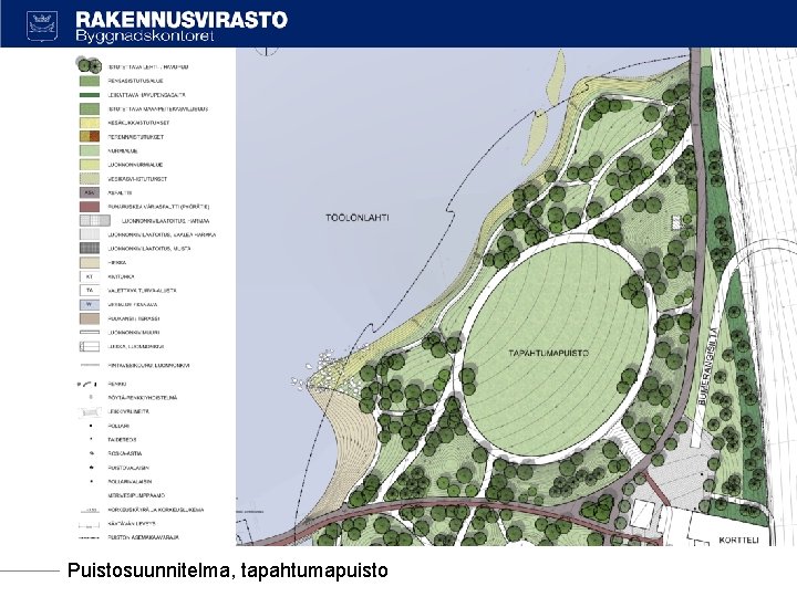 Puistosuunnitelma, tapahtumapuisto 