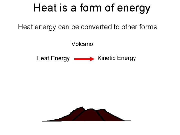 Heat is a form of energy Heat energy can be converted to other forms