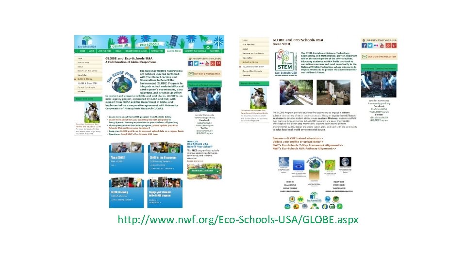 http: //www. nwf. org/Eco-Schools-USA/GLOBE. aspx 