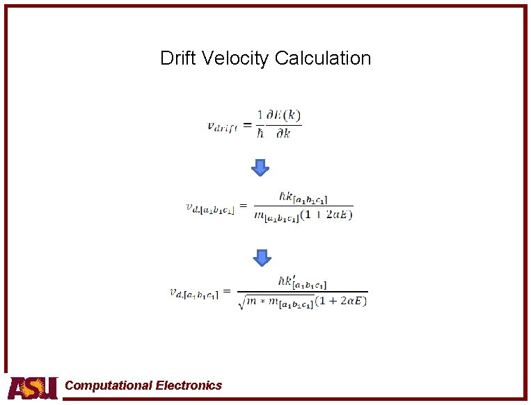 Drift Velocity Calculation Computational Electronics 