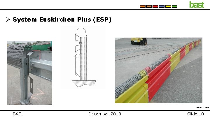 Ø System Euskirchen Plus (ESP) Pictures: BASt December 2018 Slide 10 