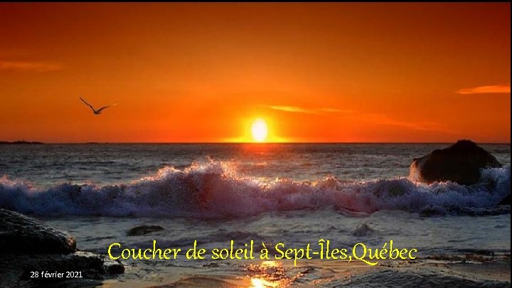 Coucher de soleil à Sept-Îles, Québec 28 février 2021 