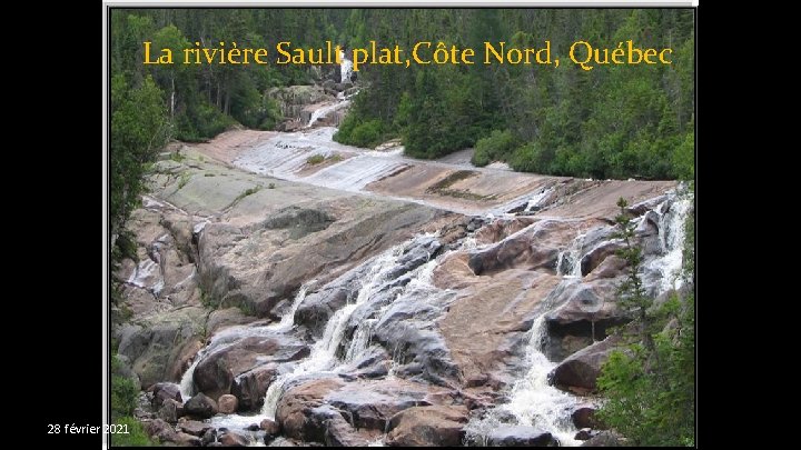 La rivière Sault plat, Côte Nord, Québec 28 février 2021 