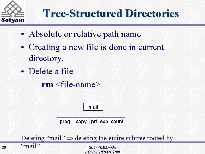 Tree-Structured Directories • Absolute or relative path name • Creating a new file is