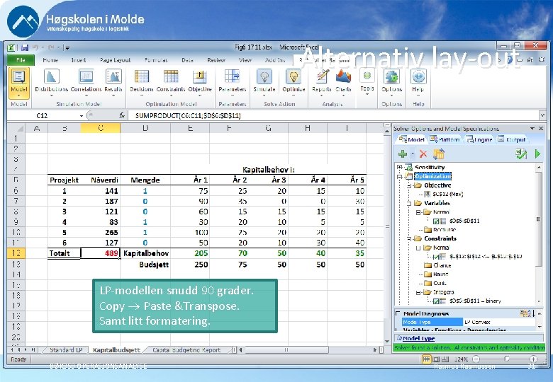 Alternativ lay-out LP-modellen snudd 90 grader. Copy Paste &Transpose. Samt litt formatering. BØK 350 Alternativ lay-out LP-modellen snudd 90 grader. Copy Paste &Transpose. Samt litt formatering. BØK 350