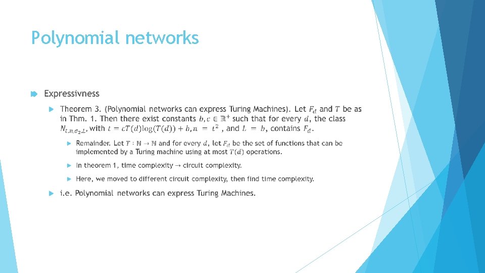 Polynomial networks 