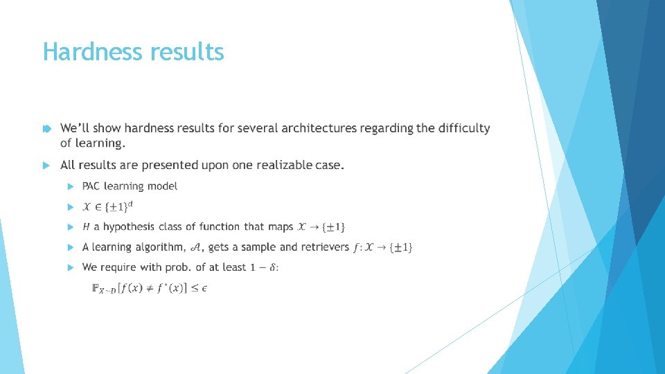 Hardness results 