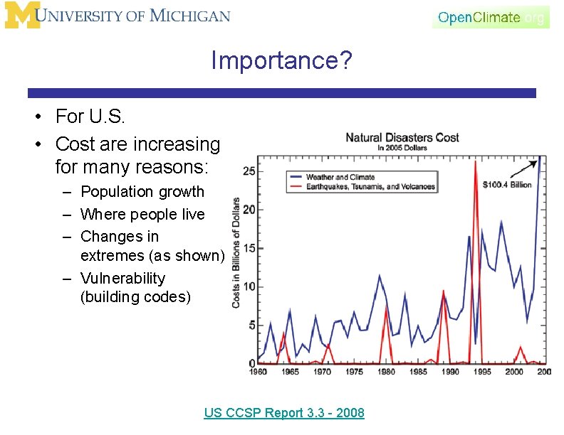 Importance? • For U. S. • Cost are increasing for many reasons: – Population