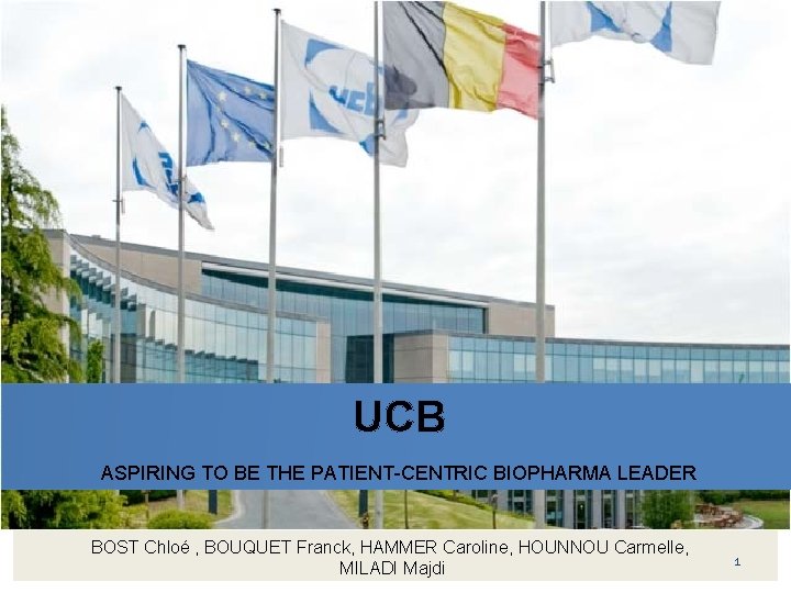 UCB ASPIRING TO BE THE PATIENT-CENTRIC BIOPHARMA LEADER BOST Chloé , BOUQUET Franck, HAMMER