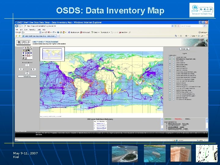 OSDS: Data Inventory Map May 9 -11, 2007 Kiel 