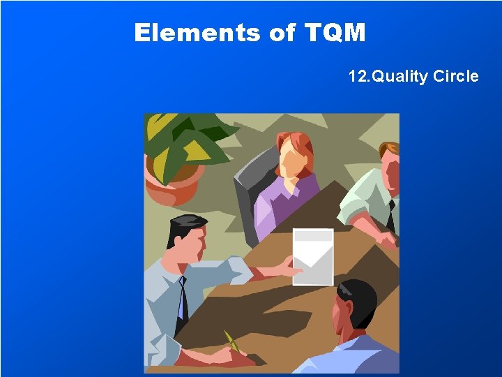 Elements of TQM 12. Quality Circle 