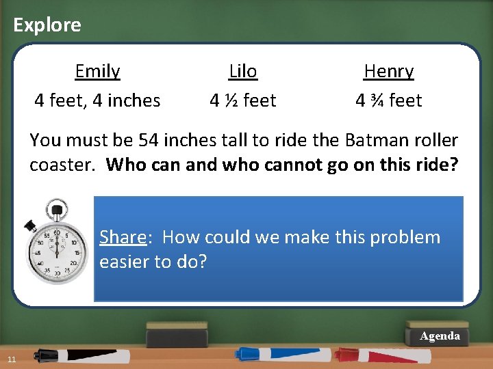 Explore Emily 4 feet, 4 inches Lilo 4 ½ feet Henry 4 ¾ feet