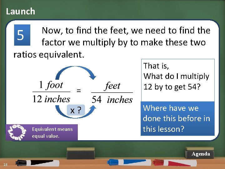 Launch Now, to find the feet, we need to find the 5 factor we
