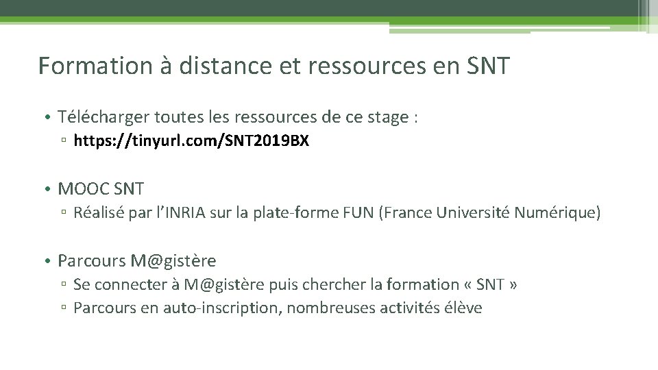 Formation à distance et ressources en SNT • Télécharger toutes les ressources de ce