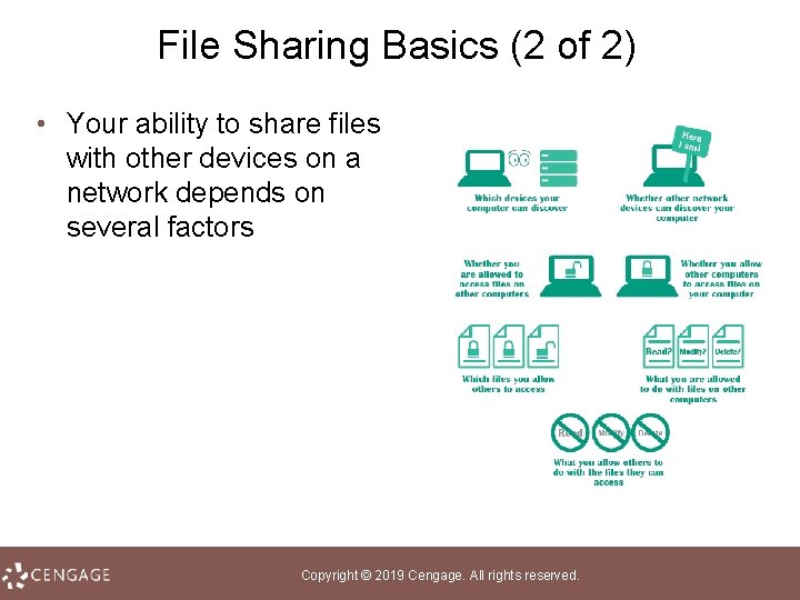 File Sharing Basics (2 of 2) • Your ability to share files with other