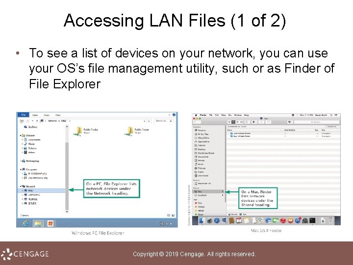 Accessing LAN Files (1 of 2) • To see a list of devices on