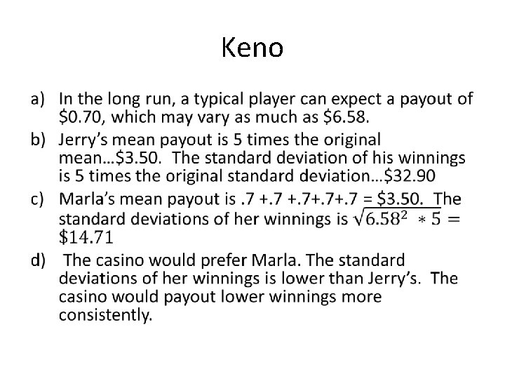 Keno • 