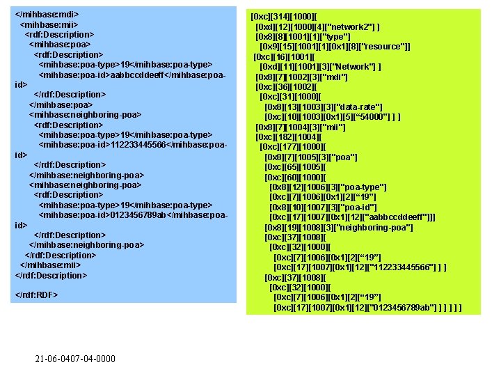 </mihbase: mdi> <mihbase: mii> <rdf: Description> <mihbase: poa-type>19</mihbase: poa-type> <mihbase: poa-id>aabbccddeeff</mihbase: poaid> </rdf: Description>