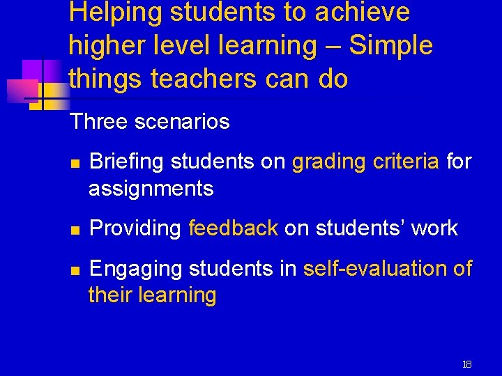 Helping students to achieve higher level learning – Simple higher level learning things teachers