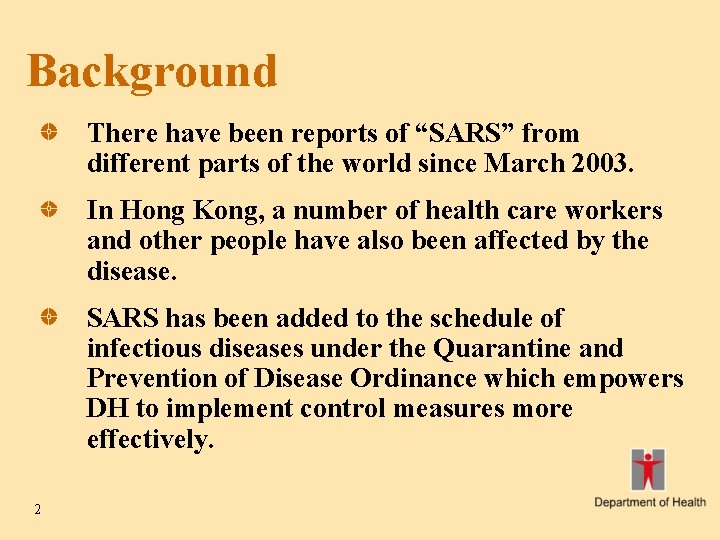 Background There have been reports of “SARS” from different parts of the world since