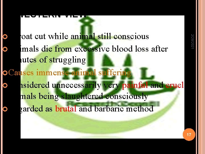 WESTERN VIEW Animals die from excessive blood loss after 2/28/2021 Throat cut while animal